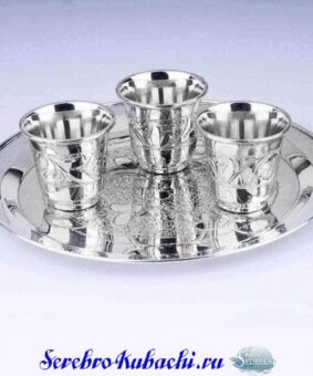 серебряный набор на троих