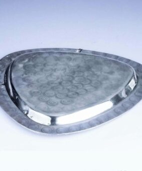 поднос серебро