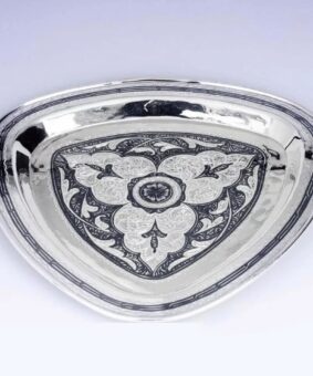 поднос серебро