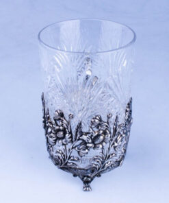 серебряный подстаканник подсолнух