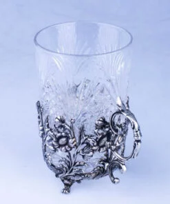 серебряный подстаканник подсолнух