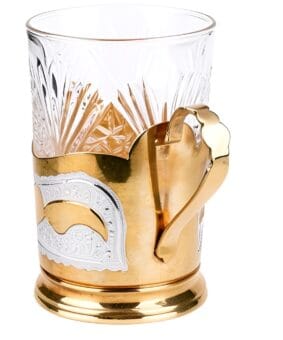 серебряный подстаканник с позолотой