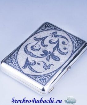 кубачинский серебряный портсигар
