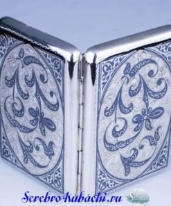 кубачинский серебряный портсигар