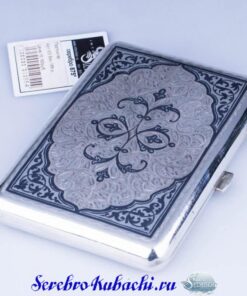 мужской серебряный портсигар