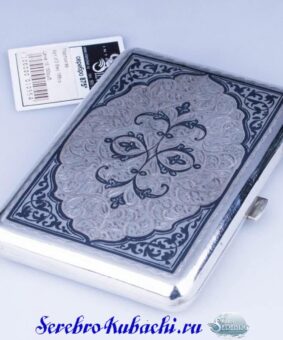 мужской серебряный портсигар