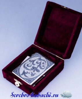 кубачинский серебряный портсигар