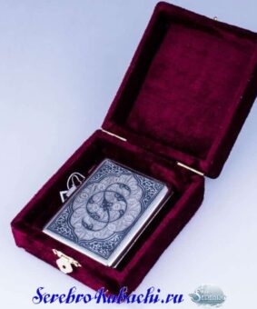 портсигар из серебра кубачи