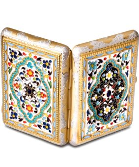 Серебряный портсигар с эмалью