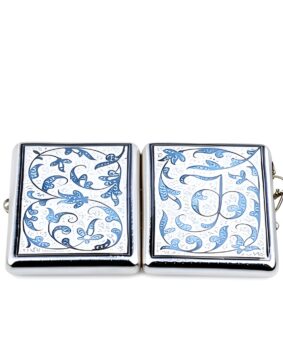 серебряный портсигар с монограммой