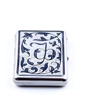 серебряный портсигар с монограммой