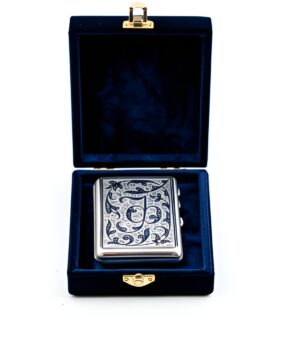 серебряный портсигар с монограммой