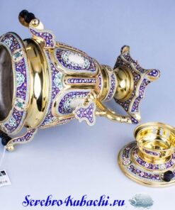 Эксклюзивный серебряный самовар с эмалью 13 эксклюзивный серебряный самовар с эмалью