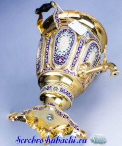 Эксклюзивный серебряный самовар с эмалью 12 эксклюзивный серебряный самовар с эмалью