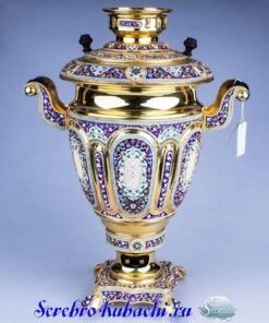 Эксклюзивный серебряный самовар с эмалью 18 эксклюзивный серебряный самовар с эмалью