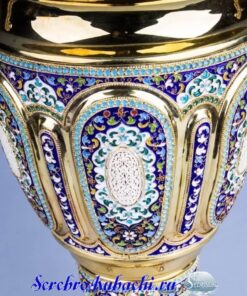 Эксклюзивный серебряный самовар с эмалью 16 эксклюзивный серебряный самовар с эмалью