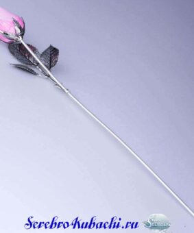 Серебряный цветок Роза 8 серебряный цветок