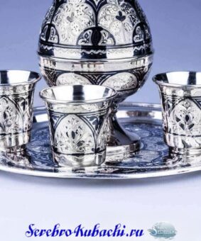Alternative view of Серебряный набор для водки