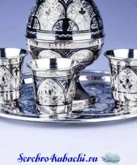 Alternative view of Серебряный набор для водки