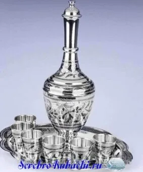 водочный серебряный сервиз