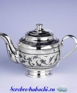 серебряный заварочный чайник