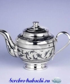 серебряный заварочный чайник