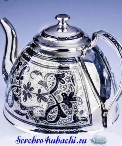 серебряный заварочный чайник