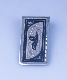 серебряный зажим для денег