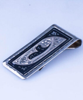 серебряный зажим для денег