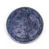 сувенирная серебряная монета биткоин