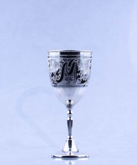 бокал серебряный с монограммой