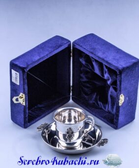 Детский серебряный набор "Девочка" 6