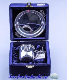 Детский серебряный набор "Девочка" 4