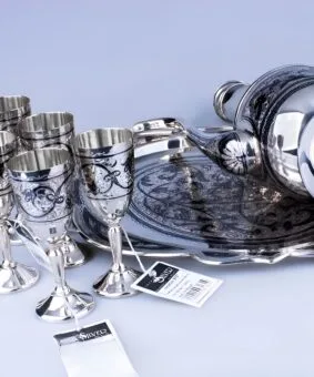 серебряный коньячный сервиз