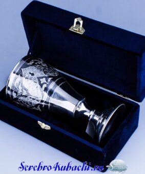 серебряный пивной бокал