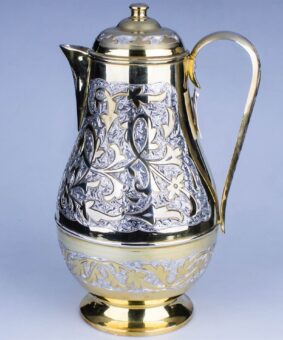 Серебряный сервиз для воды "Позолоченный" 10 позолоченный серебряный кувшин