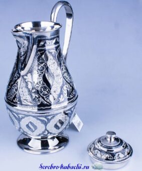 серебряный кувшин кубачи