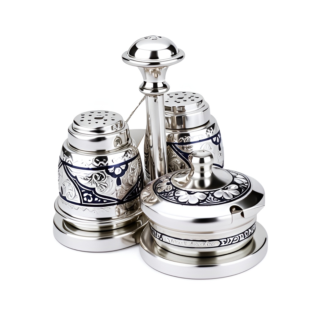Серебряный набор для специй "Кубачи" 1 серебряный набор для специй