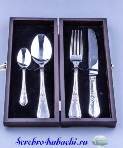 Серебряный столовый набор эгоист 5