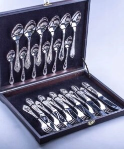 серебряные столовые приборы 24 предмета