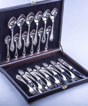 серебряные столовые приборы 24 предмета