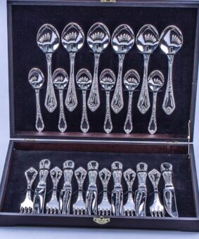 Серебряные столовые приборы 24 предмета 27 серебряные столовые приборы 24 предмета