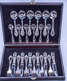 набор серебряных приборов 6 персон