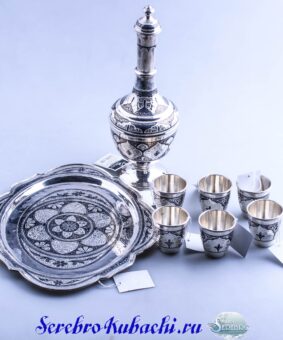 серебряный набор под водку