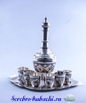 серебряный набор под водку