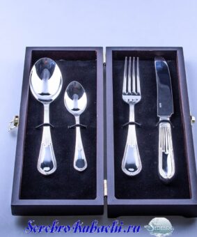 серебряный набор приборов