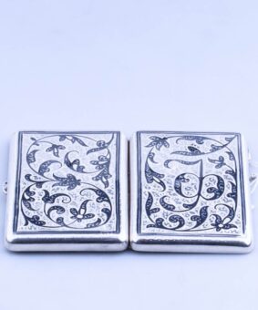 Серебряный портсигар с монограммой 6 серебряный портсигар с монограммой