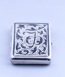серебряный портсигар с монограммой