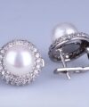 серебряные серьги с жемчугом