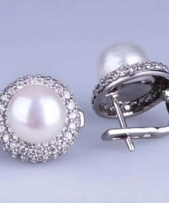 серебряные серьги с жемчугом